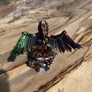 Articulated Phoenix – Color-Shifting 3D Printed Fidget Bird – Mythical Desk Pet,